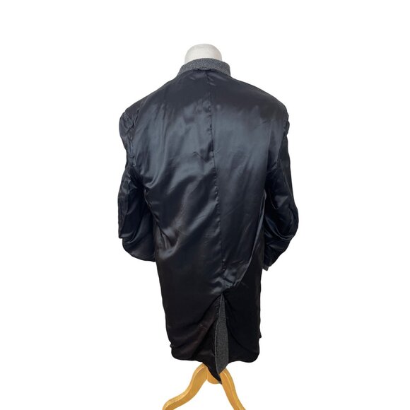 Jos. A. Bank Mens Gray Coat With Miniature Checekered Pattern - Picture 4 of 12